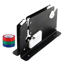 Manual Bag Sealer Set With Tape Dispenser 6 Rolls-Black