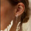 (Silver e1540) Sparkling Zirconia Leaf Studs & Tassel Drop Earrings 4