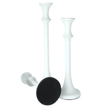 Decorative Candle Stands Iron Taper Candle Holders-White