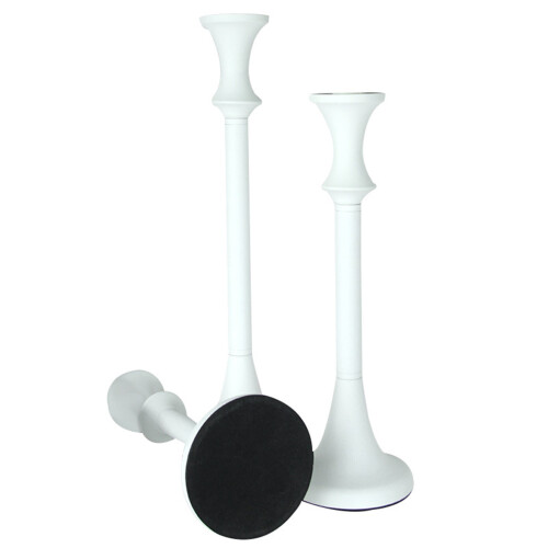 Decorative Candle Stands Iron Taper Candle Holders-White