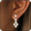 (Silver e1540) Sparkling Zirconia Leaf Studs & Tassel Drop Earrings 5