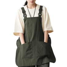 Comfortable Kitchen Apron Breathable Cooking Apron-Army Green