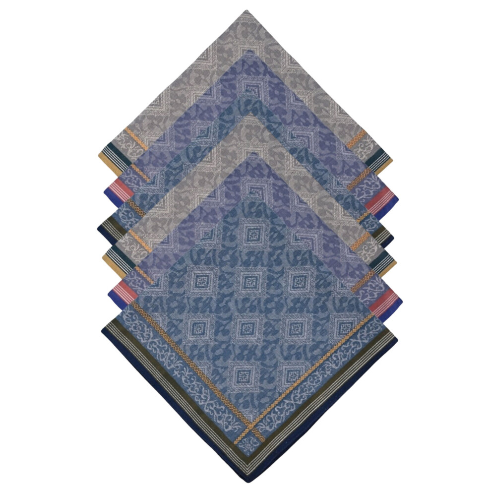 Jacquard Handkerchief For Men Soft Combed Cotton For Business-6