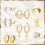 (Silver) Micro-Paved Zirconia 4-Leaf Stud Earrings, 5-Piece Set 4