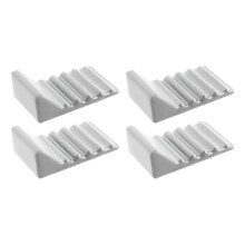 Bendable Rubber Waste Basket Cover Stops Scuffs On Walls-White