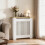 78x20x83Hcm Slatted Vertical White Radiator Cover 2