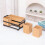 Stylish Wooden Countertop Dispenser For Disposable Tableware And 6