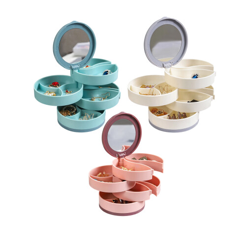 Space Saving Rotating Jewelry Organizers Box For Earrings-1 1