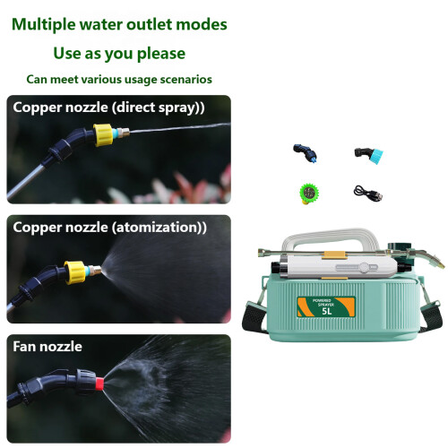 Durable 5L Plastic Liquid Container With-4000mah7.4V green 2