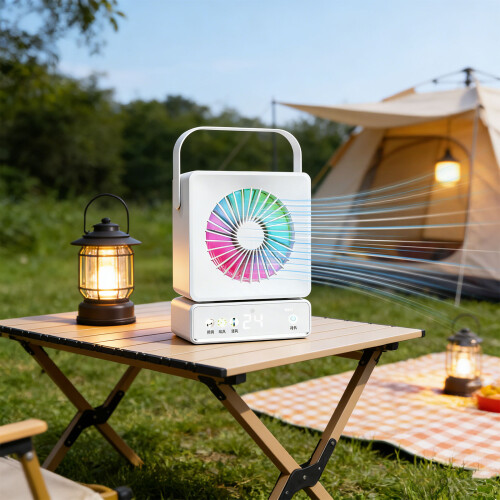 Leiser USB-Tischventilator mit 7 Flügeln, 6000 mAh, lange 1