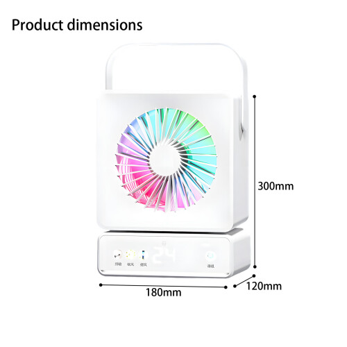 Leiser USB-Tischventilator mit 7 Flügeln, 6000 mAh, lange 2