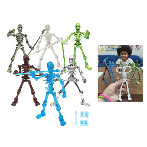 Figurines d'action squelette T13 avec sceptre et 2 types de 1