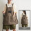 Comfortable Kitchen Apron Breathable Cooking Apron-Army Green 2