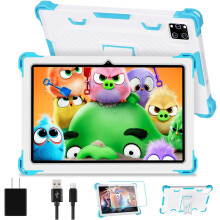 Kids Tablet,10.1 Inch Android 14 Tablets,10G RAM+64GB ROM,7000mAh,Octa-Core,WiFi2.4G,BT 5.0,Toddler Tablet,Kid-Proof Case