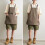 Comfortable Kitchen Apron Breathable Cooking Apron-Army Green 5