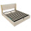 5ft King Upholstered Bed Frame with Hydraulic Storage 2