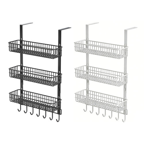 Effective Refrigerator Side Shelf System With 3 Layers-White 1