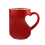 Elegant Heart Shaped Handle Ceramic Cup Ideal For Hot Drink-Red 3