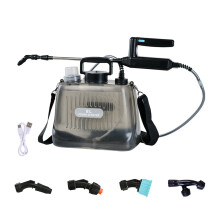Bouteille d'arrosage électrique polyvalente-8L gris transparent