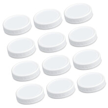 12Pcs 86mm/70mm Reusable Plastic Jar Lids Airtight Seal-70mm