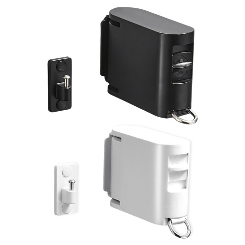 Strong Retractable Clothesline With Concealed Storage-Black 1