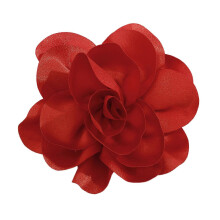 Modieuze stoffen bloembroche, unieke stoffen bloem reversspeld, sierlijke broche voor jubileumvieringen, rood