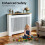 (112x20x83cm )  Vertical White Radiator Cover 6