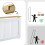 (112x20x83cm )  Vertical White Radiator Cover 7