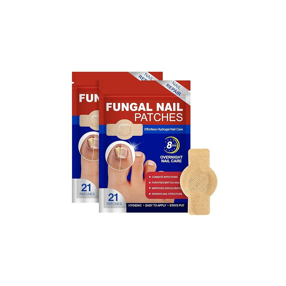 Fungal Nail Patches, Overnight Repair For Discolored & Thick Nails, Toenail & Fingernail Care Yellow