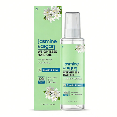 Olio capelli leggero argan e gelsomino, anticrespo e ammorbidente, 100 ml