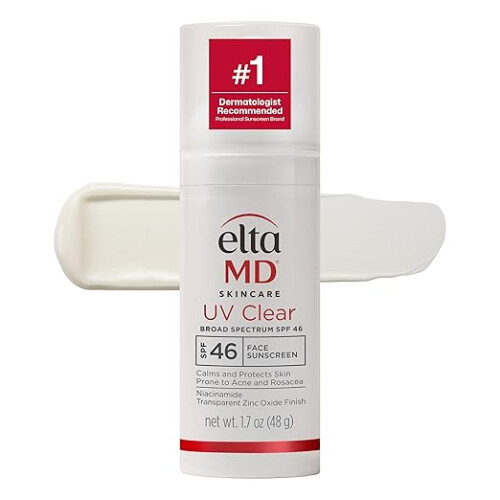 SPF 46 Tinted Facial Sunscreen, Zinc Oxide Oil Free Sunblock, Gentle for Sensitive Skin