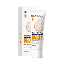 Protector solar con extracto de arroz 40 g, crema de protección solar y aislante.