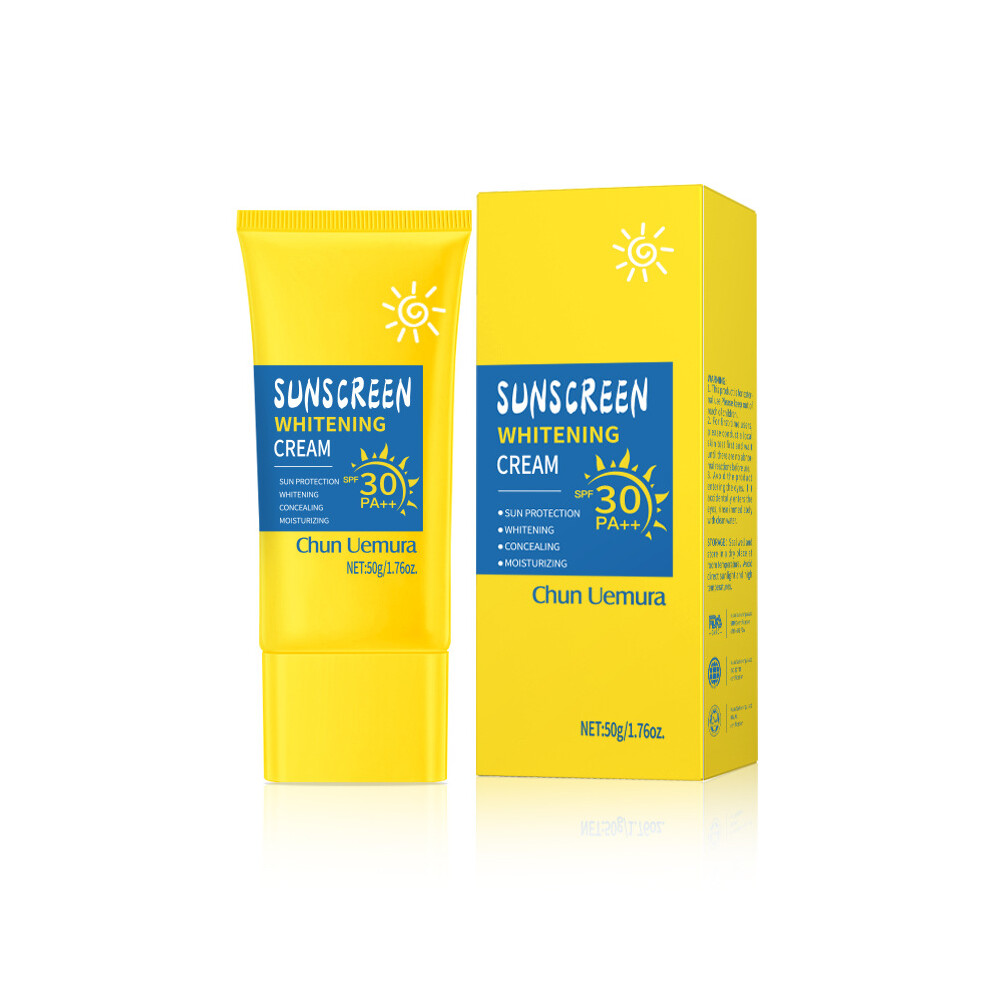 3-in-1 Whitening & Isolating Sunscreen, Lightweight, Fast Film Forming, Perfect for Outdoor Sun Exposure