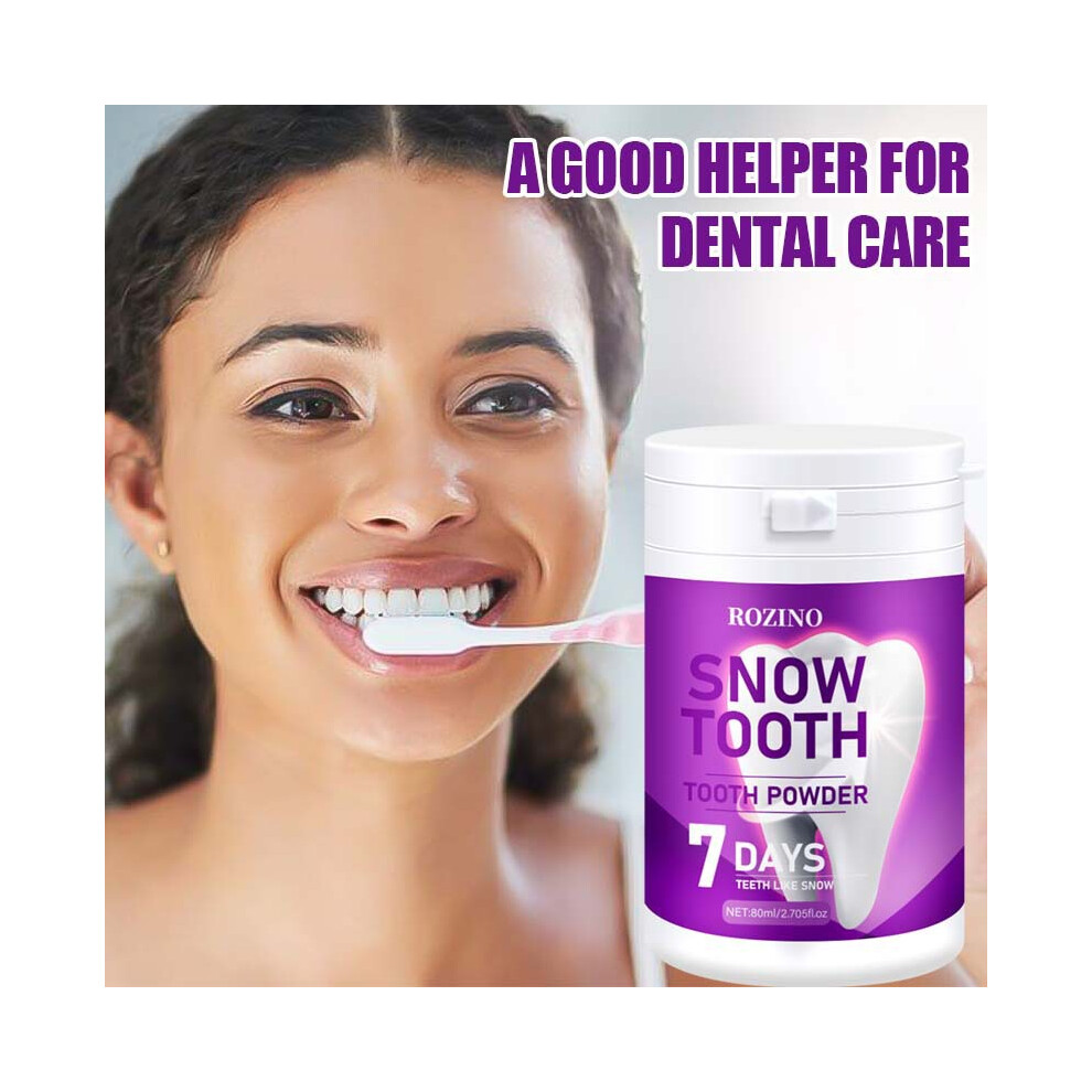 Yellow Tooth Stain Remover Powder, Whitens Teeth & Eliminates Smoke Stains 80Ml