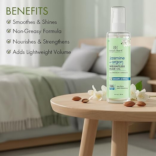 Olio capelli leggero argan e gelsomino, anticrespo e ammorbidente, 100 ml 2