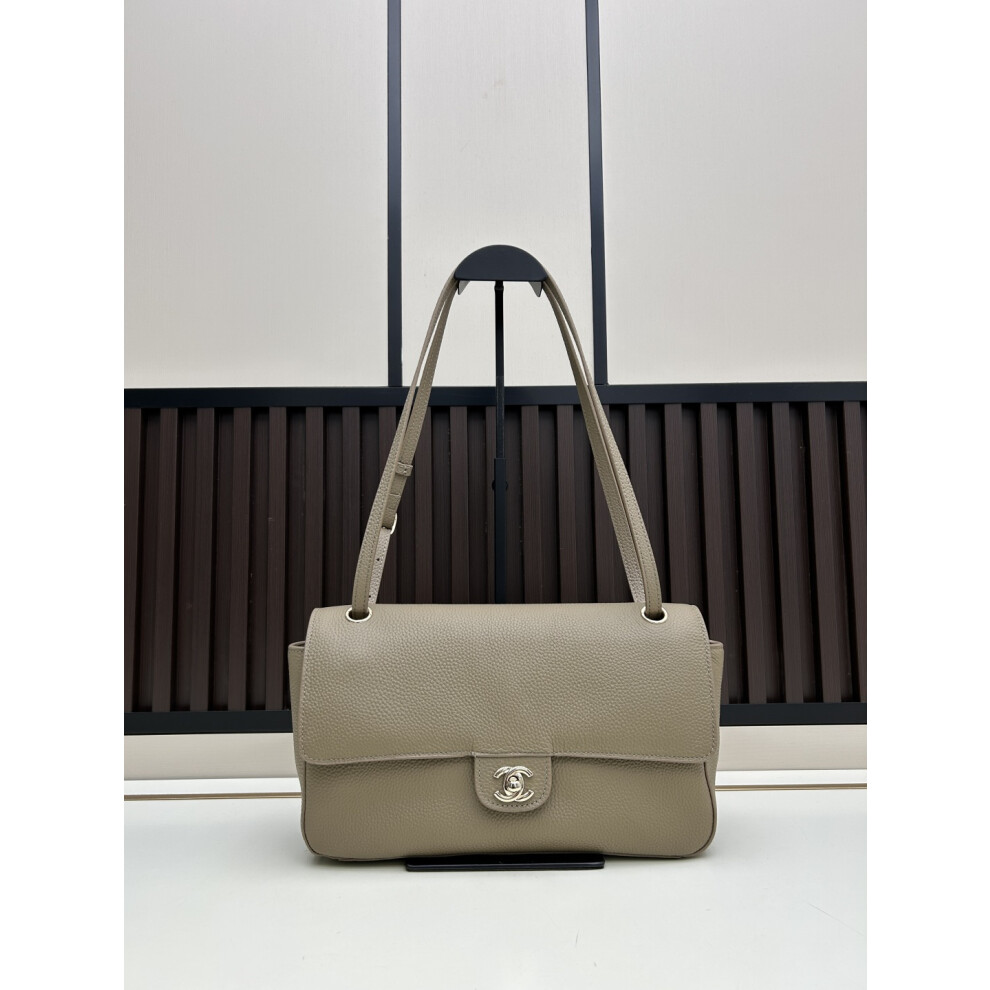 Xhrain Chanel 26Ss Shopping Tote | Caviar Leather Carryall Bag Grey