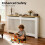 (152x20x83Hcm ) Vertical White Radiator Cover 7