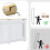 (152x20x83Hcm ) Vertical White Radiator Cover 6