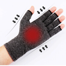 Kompressionshandschuhe aus Bambus für Arthritis, Halbfinger-Druckhandschuhe, elastische Kompressionshandschuhe für Gelenktraining und