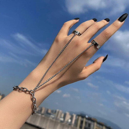 Βραχιόλι Δαχτυλίδι Αλυσίδα Χειρός Boho Ρυθμιζόμενα Βραχιόλια Σκλάβων για Γυν 1