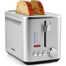 CUSIMAX 2 Slice Toaster, Wide Slot Toaster for All Bread Types, 7 Browning Levels, High-Lift Feature,