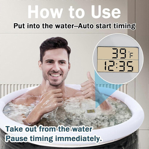 Ice Bath Thermometer Timer, Ice Bath Floating Thermometer And Timer Alarm 1