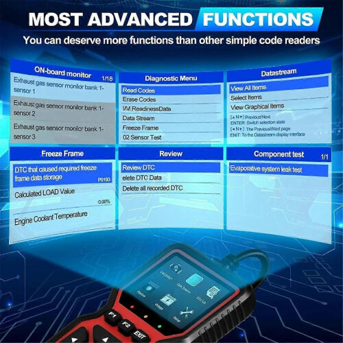 OBD2 Scanner Live Data Professional Mechanic Diagnostic Code Reader Tool For Check Engine Light Battery Voltage Test 2