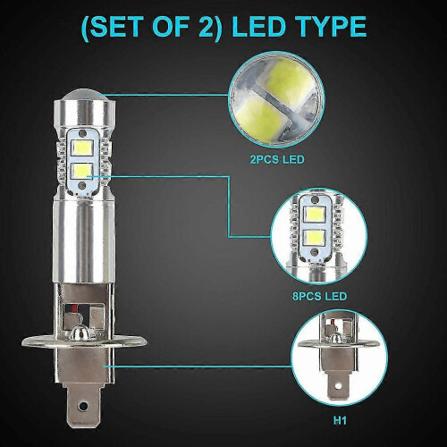 2 Stück 100W 6000K H1 LED-Scheinwerferlampen für Auto-Nebelscheinwerfer 2