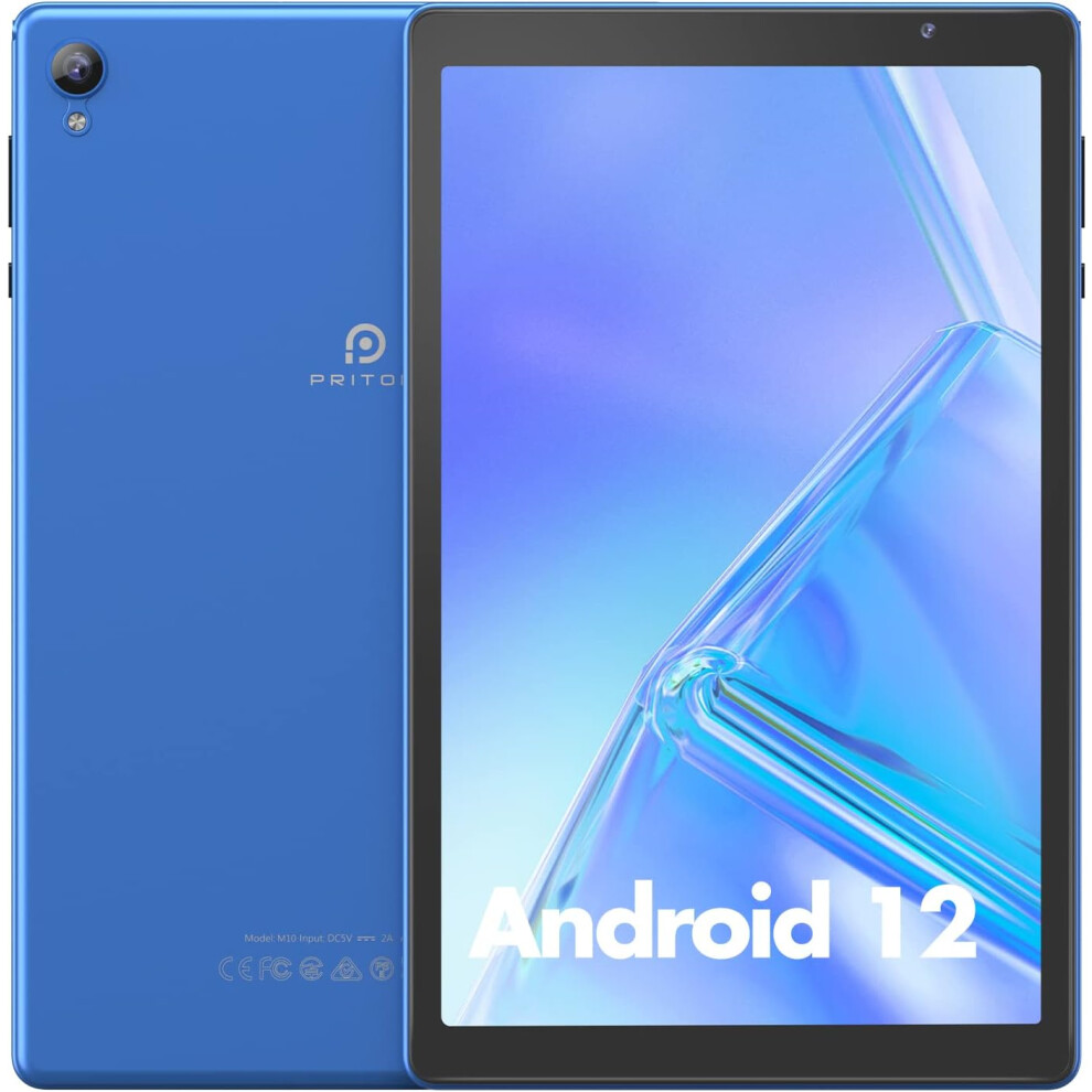 10-Inch Android 12 Tablet, 2Gb Ram, 32Gb Rom, 6000Mah, Expandable To 512Gb, Quad-Core, Hd Ips Display, Dual Cameras, Wi-Fi & Tooth - Blue 6242021275317