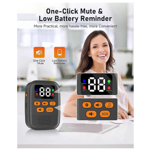 Wireless Caregiver Pager with Vibration for Seniors 2