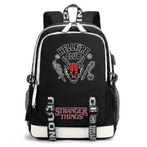 Hellfire Club Shoulder Bag Backpack Large-capacity Student Unisex Schoolbag Stranger Things_M 1