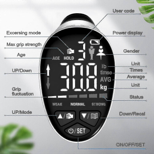 Grip Strength Trainer, Grip Strength Tester Hand Grip Exerciser Auto Capturing Digital Hand Dynamome 2