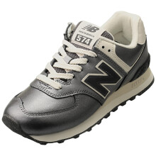 (37.5) New Balance 574 Damen Fashion Trainer Metallic Black
