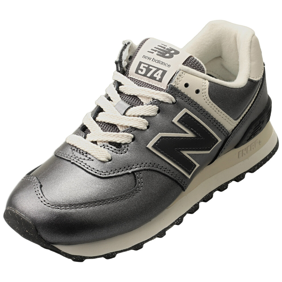 New Balance (5) 574 Womens Fashion Trainers In Metal Black